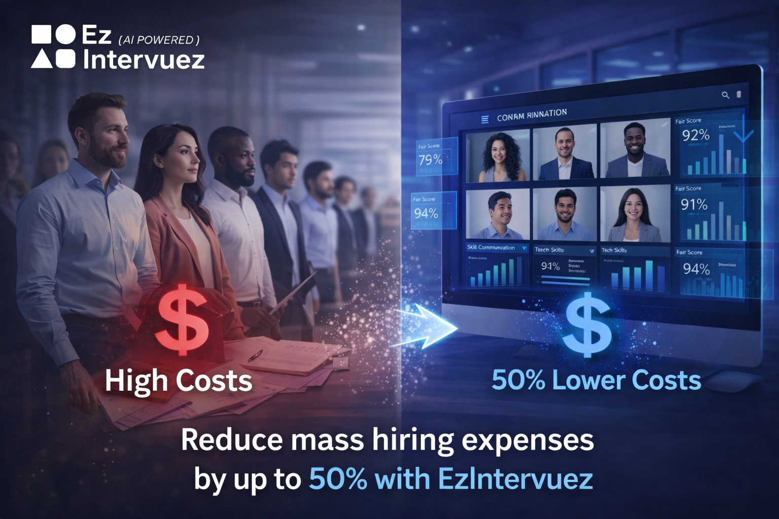 Cost-Effective Mass Hiring with AI Interviews