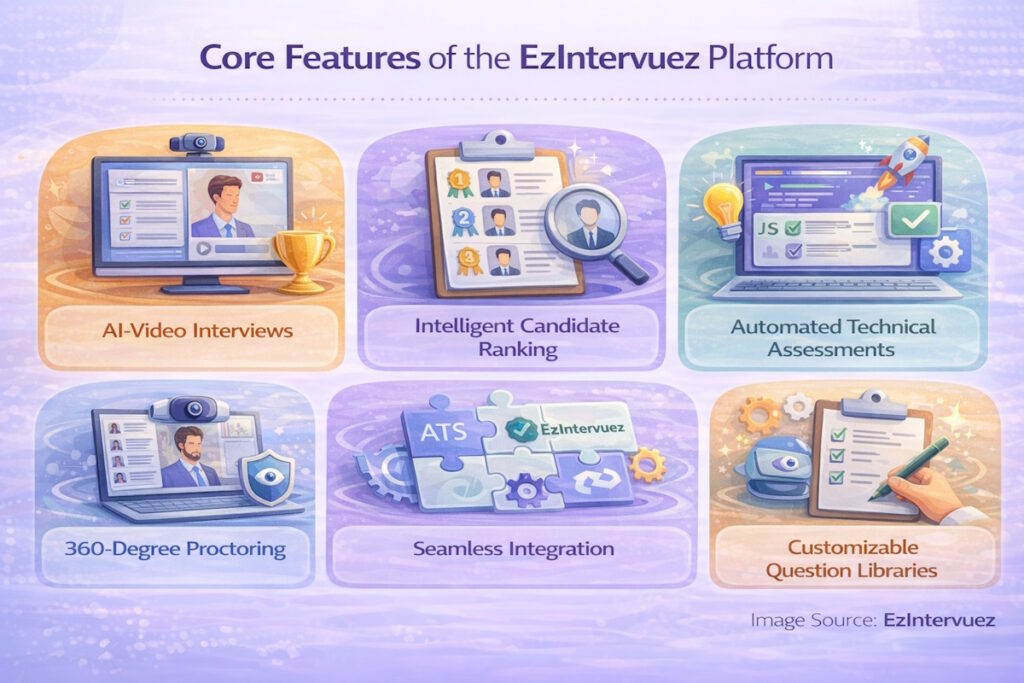 Core Features of the EzIntervuez Platform